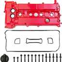 MITZONE Aluminum Valve Cover Compatible with Ford Focus EcoSport S SE SEL Titanium 2.0L L4 Gas Flex 2014-2022 (Red)