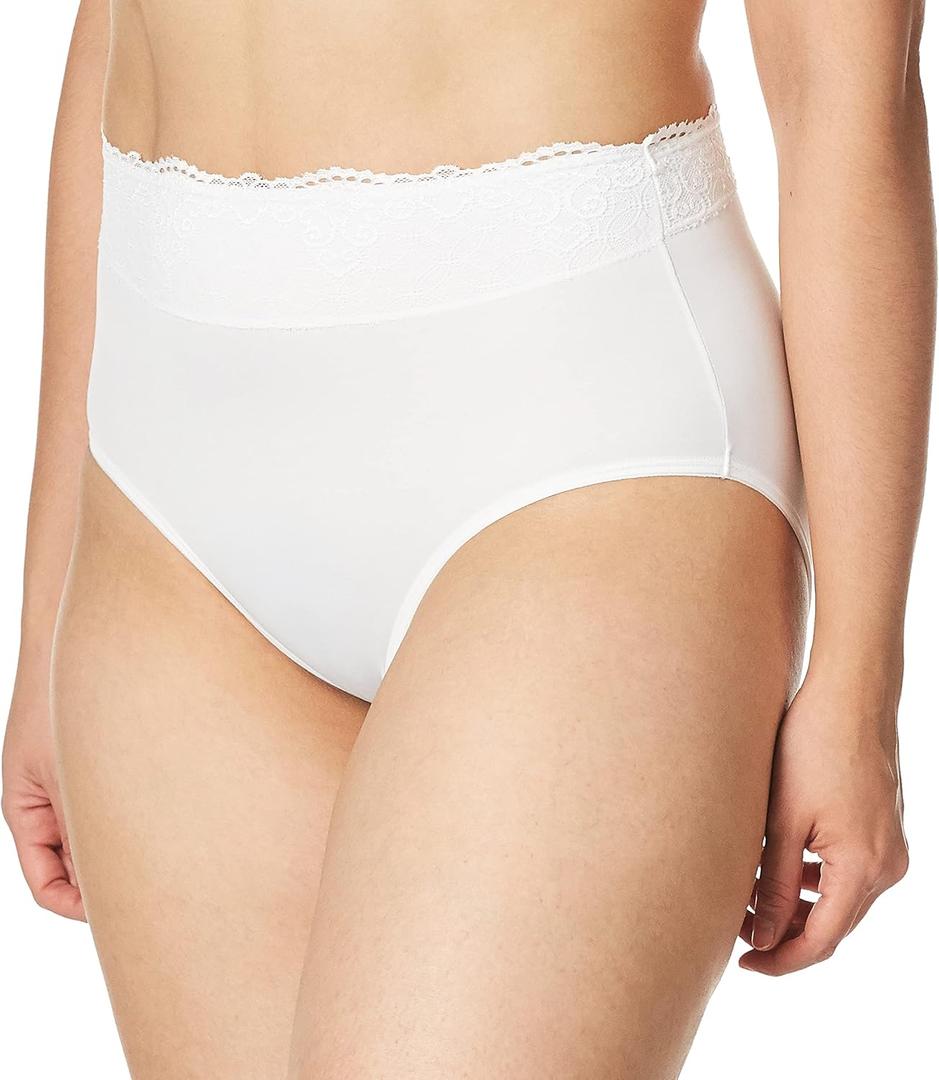 Bali Women's Brief Underwear, Passion For Comfort Women's Panties, Seamless Brief Underwear for Women (X-Large, White)