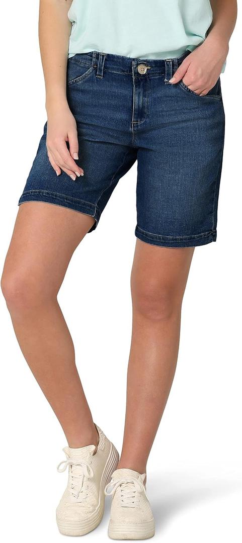 Lee Women's Legendary 9" Chino Bermuda Short (Blue, 6)