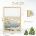 12x18 Picture Frame Set of 4, Natural Solid Wood Picture Frames, Display 12x18 Photos without Mat, Horizontal or Vertical Wall Mounting Poster Frame, Oak Wood Grain