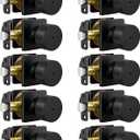 Goldenwarm Matte Black Door Knobs Interior, Privacy Bedroom Door Knob with Lock, Keyless Heavy Duty Stainless Steel Bathroom Door Handles, Interior Locking Door Knobs 10 Pack for Home Office