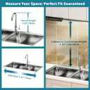 HOWDIA Stainless Steel 2-Tier Over The Sink Dish Drying Rack with Utensil Holder, Large, for Kitchen Counter