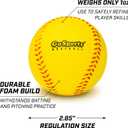 GoSports Foam Training Baseball 12 Pack - Regulation Size Foam Baseballs for Soft & Safe Throwing, Catching and Batting Practice