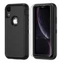 Jshru for iPhone XR Phone Case with [2 Pack] HD Screen Protector, [Military-Grade] 3-in-1 Heavy Duty Protective | Shockproof/Drop Proof/Dust Proof Full Body Protector for iPhone XR, Black