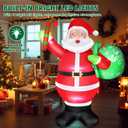 8FT Christmas Inflatables Outdoor Decorations, Christmas Inflatable Santa Claus with LED Lights, Inflatable Christma Decorations Blow Up Santa, Giant Xmas Inflatables for Garden Lawn Yard Party