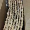 ELYKEN 42 Inch Woven Rattan Christmas Tree Collar, Stylish Seagrass & Water Hyacinth Xmas Tree Skirt for Artificial Trees, Wicker Tree Base Cover with Cord Cut-Out Farmhouse Tree Ring for Home Decor (Natural)