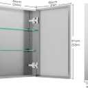 24 x 32 Inch Bathroom Medicine Cabinet with Mirror, Medicine Cabinet Mirror, Bathroom Mirror with Storage with 2 Adjustable Shelves, Assembly Required, Support Recessed or Surface Mount