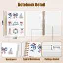 WUCHJ Coastal Beach Christmas Notebook, Ocean Nautical Merry Christmas Journal Gifts for Women, Xmas Holiday Spiral Notebook Journal for Note Taking, 5.5x8.3 Inch