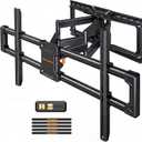 Perlegear Large Full Motion TV Wall Mount for 55120 inch TVs up to 220 lbs | 20% thicker heavy-duty steel, pre-assembled tv mount, tool-free tilt, swivel, extend, fits 16"/24" studs, max VESA 900x600mm