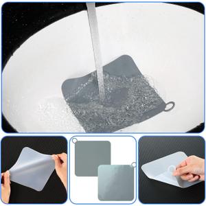 Yinkin 1 Pc Shower Drain Cover Floor Drain Cover to Keep Bugs Out Silicone Tub Stopper Sewer Anti-Odor Mat Deodorizing Plugs for Bathroom Kitchen Laundry(Grey,5.79 x 5.79 Inch)