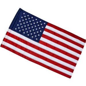2.5x4 Ft American Flag (Pole Sleeve Flag) | 100% Made in USA | 2.5'x4' US Flag in Heavy Duty Outdoor Nylon - UV Fade Resistant - Embroidered Stars, Sewn Stripes 2" Pole Hem