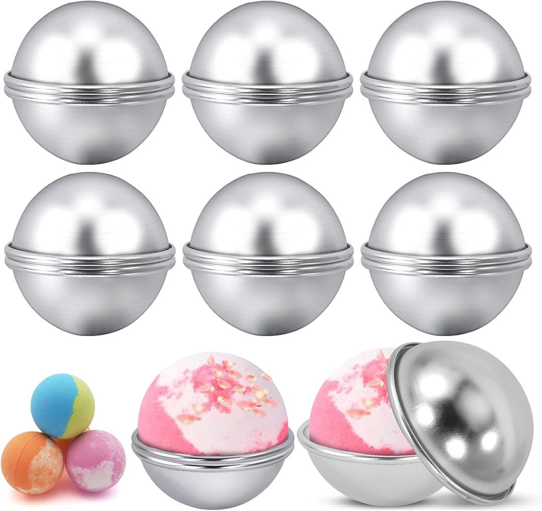 12 Pieces Bath Bomb Molds, 2.1 Inches Bath Bomb Press Mold Making Kit for DIY Making Supplies, Crafting Your Own Handmade SPA, 6 Set