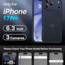 3 x Magnetic Shockproof for iPhone 17 Pro Case,Upgraded[Camera Protection][Compatible with Magsafe][Non-Slip][Mil-Grade Protection]Slim Translucent Matte Phone Case for iPhone 17 Pro,Midnight Blue