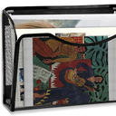 Magnetic File Holder 1 Pockets File Folder Organizer, Office Hanging Magazine Rack for File Cabinets, Magnetic Paper Holder, No Drilling Mail Organizer for Refrigerator, Office, Black