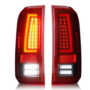 LED Tail Lights for Ford F250 F350 F450 F550 Super Duty 2008-2016,only fit Fleetside Bed Model, Rear Taillight Assembly, Black Housing Red Lens