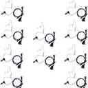 Covert Acoustic Tube Earpiece Headset Mic PTT for Baofeng UV-5R BF-888S Retevis H-777 RT21 RT22 Kenwood PUXING Arcshell 2 Way Radio 10 Pack