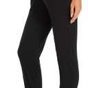 V VOCNI Women's Maternity Pants Maternity Activewear Jogger Track Cuff Sweatpants Over The Belly Stretchy Pregnancy Pants (Black, L)