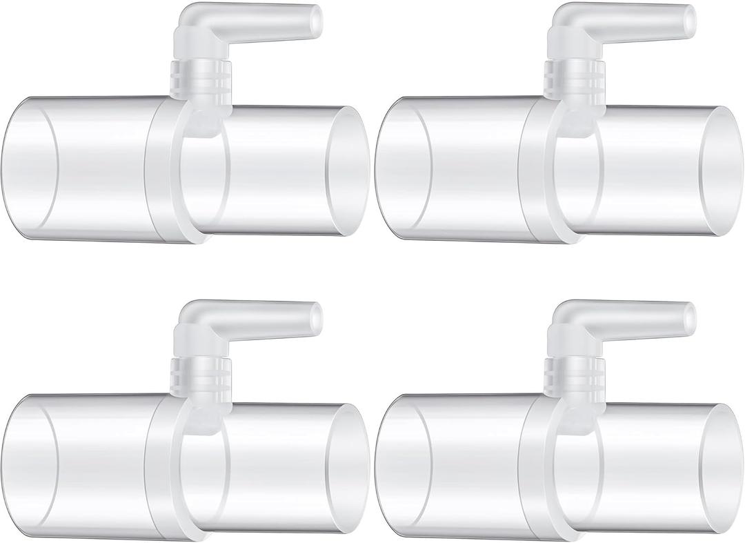 4 Pack Oxygen Enrichment Adapter, Oxygen Adapter Enrichment Port Connector fits CPAP Tubing Hose, Medical Grade Universal CPAP Tube Connector Compatible with Heated and Non-Heated Tube