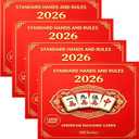 2026 Mahjong Card Large Print, 4-Pack Official, American Mahjong, Waterproof and Tear-Resistant, Easy-to-Read for Full Table