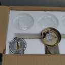 Gold Bathroom Light Fixtures 3 Light Bathroom Vanity Light with Clear Glass Shade, 22 inch Vanity Lighting Fixtures Over Mirror, Vanity Lights Fixture (Exclude Bulb)