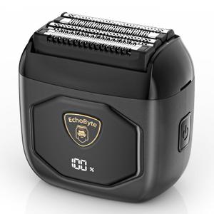 Full Metal Electric Foil Shaver for Men: 4 Floating Blades, IPX7 Waterproof Wet & Dry Mini Razor, 120-Min Runtime USB-C Rechargeable, Quiet Travel Groomer with LED Display (Space Black)