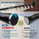 Heavy Duty Shower Curtain Rod - 42 to 60" Adjustable,3-In-1 Installation (No Drilling, Adhesive Or Screw In Mount),Non-Slip Rust-Resistance Tension Rod for Bathroom,Closet,Kitchen,Doorways