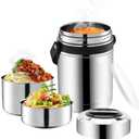 Soup Thermos for Adults, 3 Layered 88oz Food Thermos Jar for Hot Food, Large Wide Mouth Vacuum Insulated Stainless Steel Thermal Lunch Box Container Flask, Men Bento Box for Work Office Travel