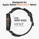amBand Bands Compatible with Apple Watch Ultra 3/2/1 49mm, M1 Sport Series Rugged Durable Strap with Metal Connector to Match Ultra's Titanium Case for iWatch 49mm Men Matte Black