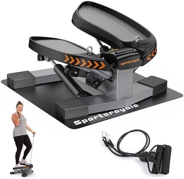 Sportsroyals Stair Stepper for Exercises-Twist/Mini Stepper with Resistance Bands and 330lbs Weight Capacity