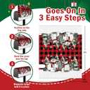 Christmas Snowman Mailbox Cover Magnetic Standard Size 20.5" x 18", Xmas Tree Buffalo Plaid Cardinal Decorative Post Letter Box Wrap Decor, Winter Holiday Garden Yard Outdoor Decoration