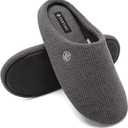 CIOR Unisex Men's Women's Memory Foam Slippers Comfort Cotton-blend Closed Toe House Shoes Indoor Scuff, size -11-12
