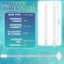 Qualirey 2 Pcs 14" UV Light Replacement Bulb 4 Pin Base 254NM 18W UV Lamp for AC HVAC