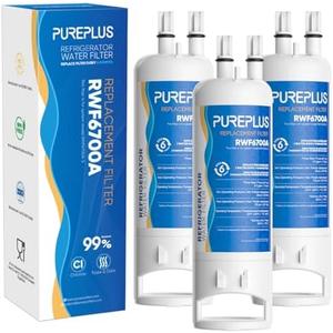 PUREPLUS EDR1RXD1 Replacement for Everydrop® Filter 1, W10295370A, W10295370, EDR1RXD1B, P8RFWB2L, P4RFWB, Kenmore® 46-9081, 46-9930, WD-F38,WRS325SDHZ Refrigerator Water Filter, 3 Pack