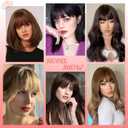 NAYOO Bangs Hair Clip in Bangs 100% Real Human Hair Extensions French Bangs Clip on Air Bangs for Women Hairpieces Curved Bangs for Daily WearAsh Blonde
