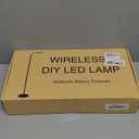 Cordless Floor Lamp, Rechargeable Battery Portable Floor Lamp for Living Room, Battery Operated Lamp, Touch Control for Reading Camping, 3 Color Temperatures Emergency Lighting(Black)