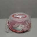 Top Shelf Elements Round Cake Carrier For Up To 10 Inch Cake Portable Cake Stands Two Sided Cake Box With Handle Fashionable Base Doubles as Five Section Serving Tray Container Holds Pies(Scarlet)