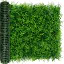 Greenery Faux Grass Wall Backdrop: 40"x120"33.5 SQFT UV-Anti Artificial Green Boxwood Panel for Patio Balcony Privacy & Ivy Fence Covering Privacy, Garden, Backyard Wall Backdrop Decor