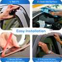 KPY Window Visor Compatible with Ford Mustang Coupe 2015-2023, 2PC Rain Guard Side Window Vent Deflectors Tape-On Style, 2015 2016 2017 2018 2019 2020 2021 2022 2023