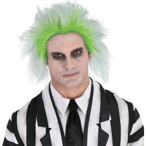 Party City Beetlejuice Wig Costume Accessory for Adults - Costume Includes Wacky Wig with Green & Gray Hair Color - Costumes for Halloween, Birthday Parties, & Themed Events