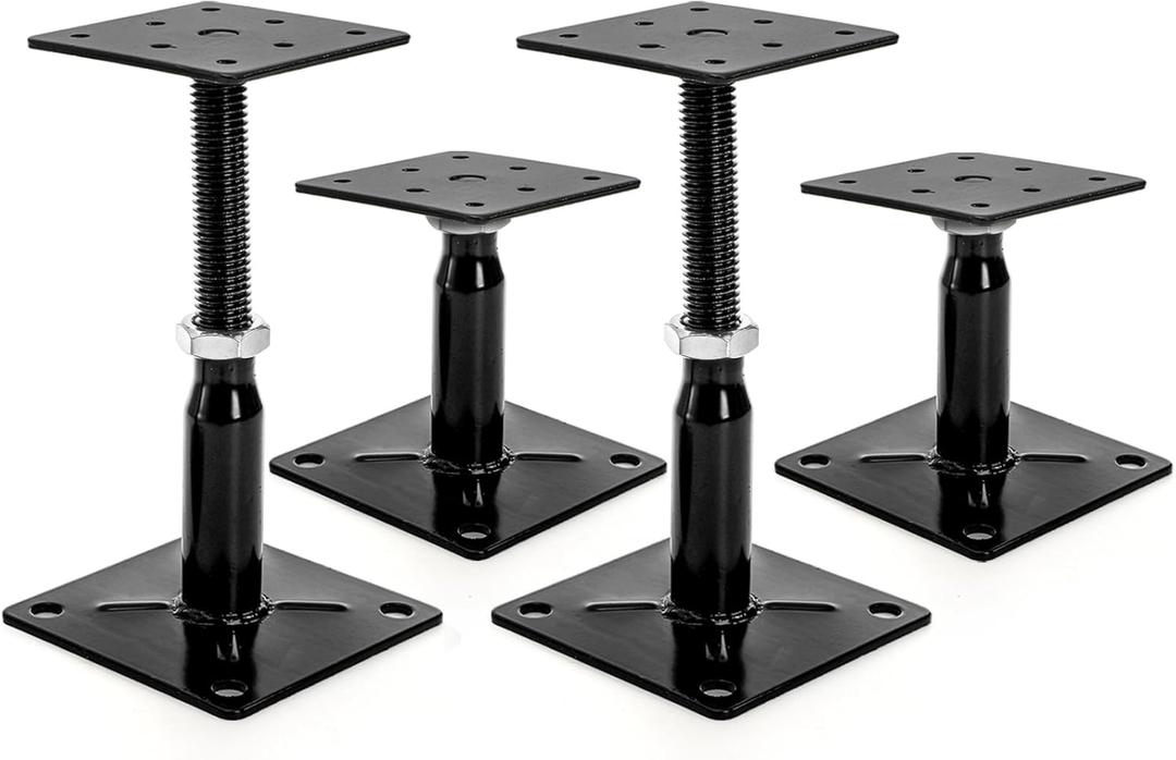 Yarlung 4 Pack Adjustable Support Jacks for Floor, Heavy Duty Screw Jacks House Jack Stand, Floor Joist Jacks Post 4" to 7" for Level and Lift Supports, Floor Straightener, Deck Foundation