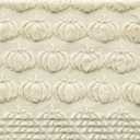 Artoid Mode Beige Pumpkin Fall Placemats, 12x18 Inch Seasonal Soft Plush Faux Fur Wool Table Mats for Party Kitchen Dining Decoration Set of 4