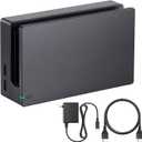 TV Dock Station for Switch - 3 in 1 Replacement TV Base Docking Station Set with Upgraded IC Module, Charger, HDMI Cable Accessories for Switch Console - Not for Switch 2
