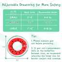 ANWA Adjustable Cat Cone Collar Soft, Cute Cat Donut Collar After Surgery, Kitten Recovery Cones to Stop Licking (Red) Medium 