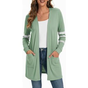 Lightweight Cardigan for Women Long Sleeve Sweater Office (XXXL)