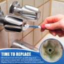 Enhon Shower Knobs 2 Piece Replacement, Compatible with Pfister Verve Tub Shower Handle Replacement, 2 Faucet Handle Trim Kit for 5-1/2 inch High, 12 Tooth Broach Stem Cartridge(Polished Chrome)