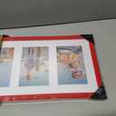 decorUhome 8x24 Picture Frames Collage Wall Decor, Display 5Pcs 4x6 Photos with Mat or 1Pc 8x24 Unmatted, 5 4x6 Collage Picture Frames for Wall Mounting, Red
