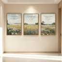 Anyzal Large Christian Framed Wall Art 16x24 Inch Bible Scripture Canvas Wall Decor Easter Farmhouse Wildflower Paintings Set of 3 for Living Room Bedroom Dining Room