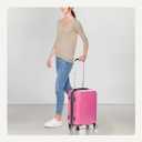 Amazon Basics 21" Hardside Carry-On Luggage with TSA Lock, Expandable, Scratch-Resistant Geometric Surface, Organized Interior, 4 Multi-directional Spinner Wheels, Pink