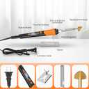 K KERNOWO Mini Iron for Crafts, 100W Small Tiny Iron for Crafts, Digital Display Adjustable Temperature Mini Patch Clothes Shoes Sewing and Hats, Portable and Lightweight (Orange)