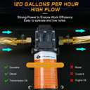 12V Fuel Transfer Pump Moves 120 Gallons of Gas or Diesel Per Hour. With Car Cigarette Lighter Plug, Battery Clip and Upgraded Carrying Case, for UTVs, Vehicles, Boats, Equipment.(80W)